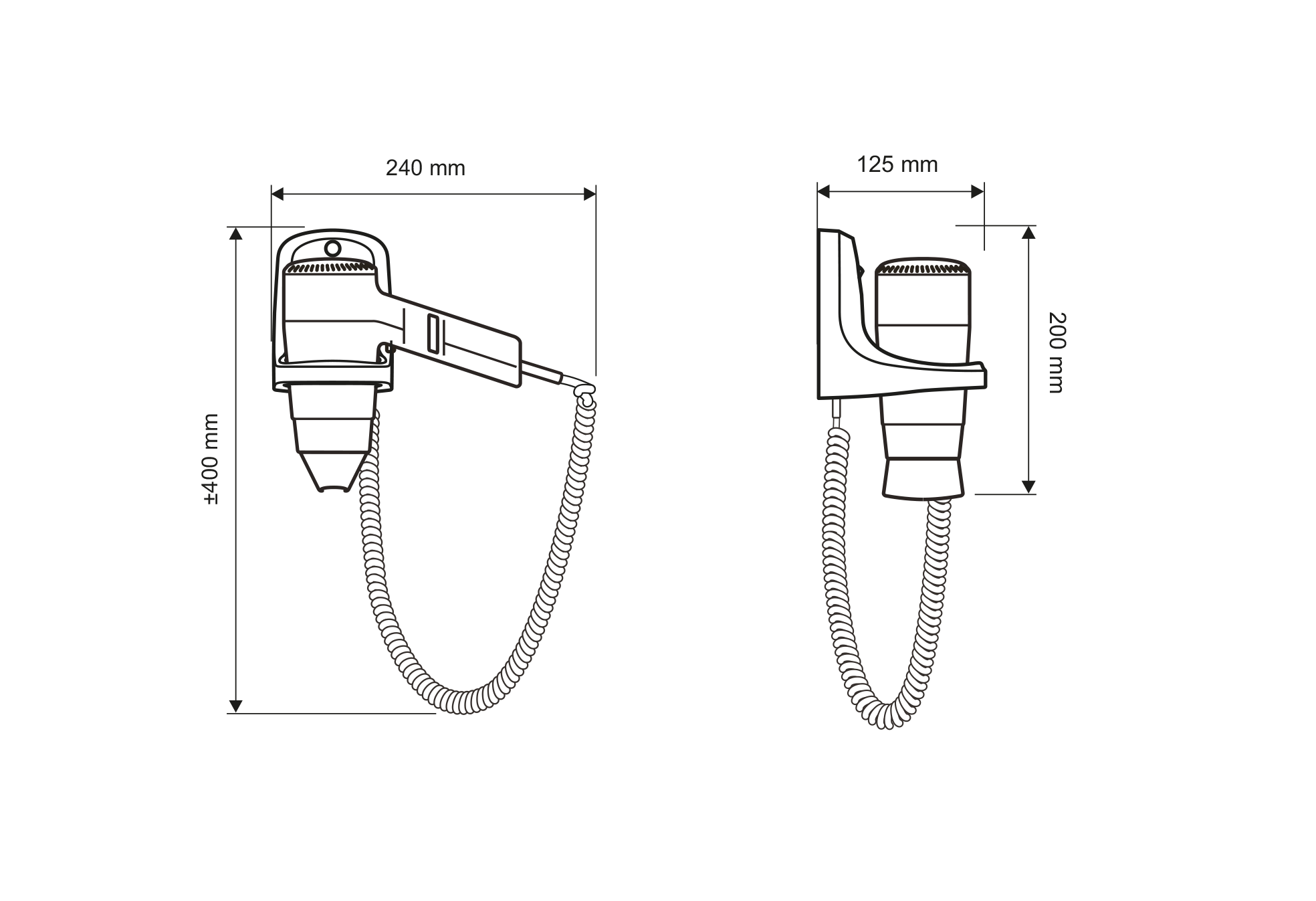 Handheld hair dryer HFTW 12 Handheld hair dryer HFTW 12