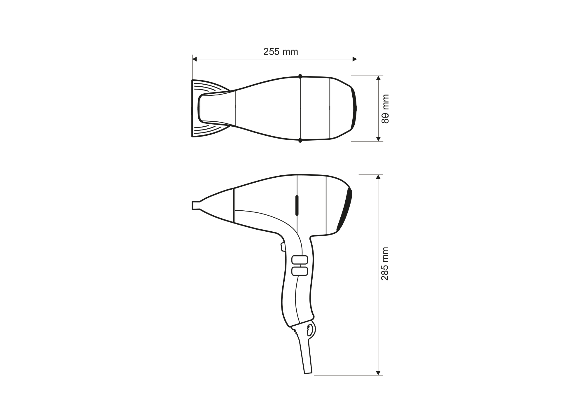 Handheld hair dryer HFXW 20 Handheld hair dryer HFXW 20